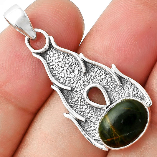 Natural Turkish Rainforest Chrysocolla Pendant P-1400 SDP127288