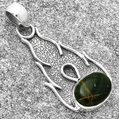 Natural Turkish Rainforest Chrysocolla Pendant P-1400 SDP127288