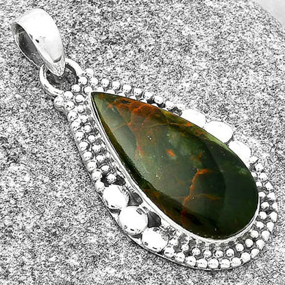 Natural Turkish Rainforest Chrysocolla Pendant P-1677 SDP127328