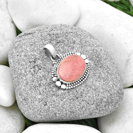 Natural Pink Tulip Quartz Pendant P-1677 SDP127331