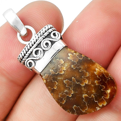 Natural Sutured Ammonite - Madagascar Pendant P-1331 SDP127348