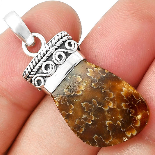 Natural Sutured Ammonite - Madagascar Pendant P-1331 SDP127348