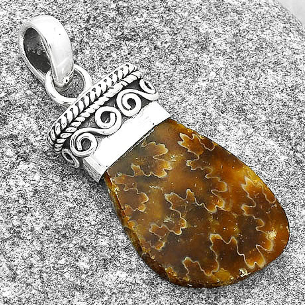 Natural Sutured Ammonite - Madagascar Pendant P-1331 SDP127348
