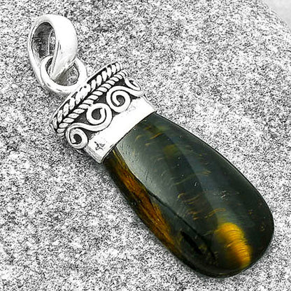 Natural Blue Tiger Eye Pendant P-1331 SDP127353