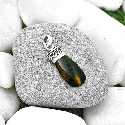 Natural Blue Tiger Eye Pendant P-1331 SDP127353