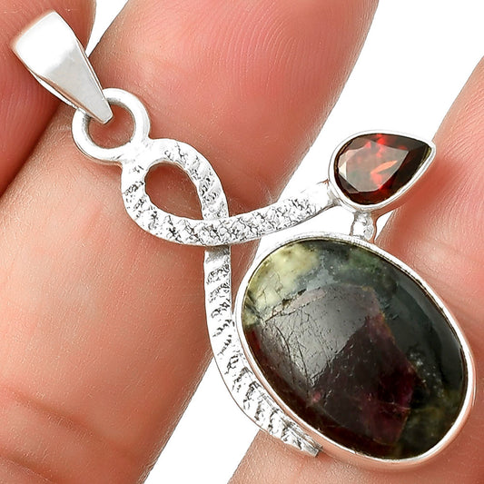 Natural Russian Eudialyte & Garnet Pendant P-1111 SDP127412