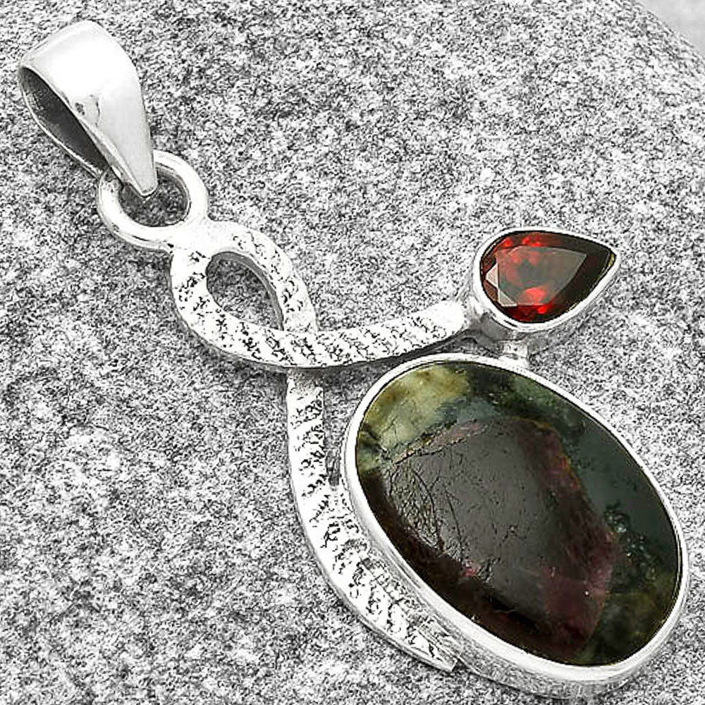 Natural Russian Eudialyte & Garnet Pendant P-1111 SDP127412