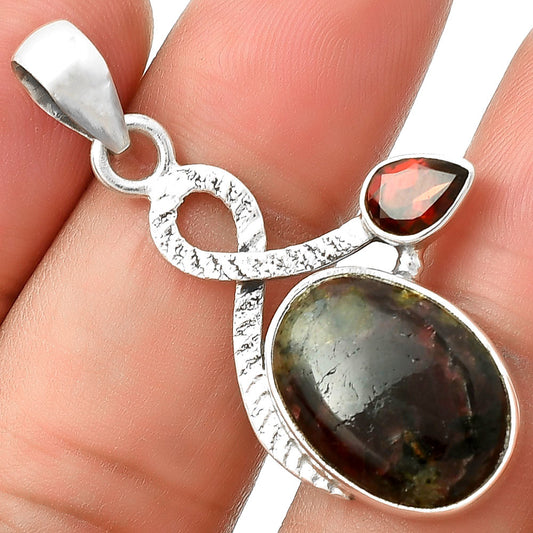 Natural Russian Eudialyte & Garnet Pendant P-1111 SDP127417