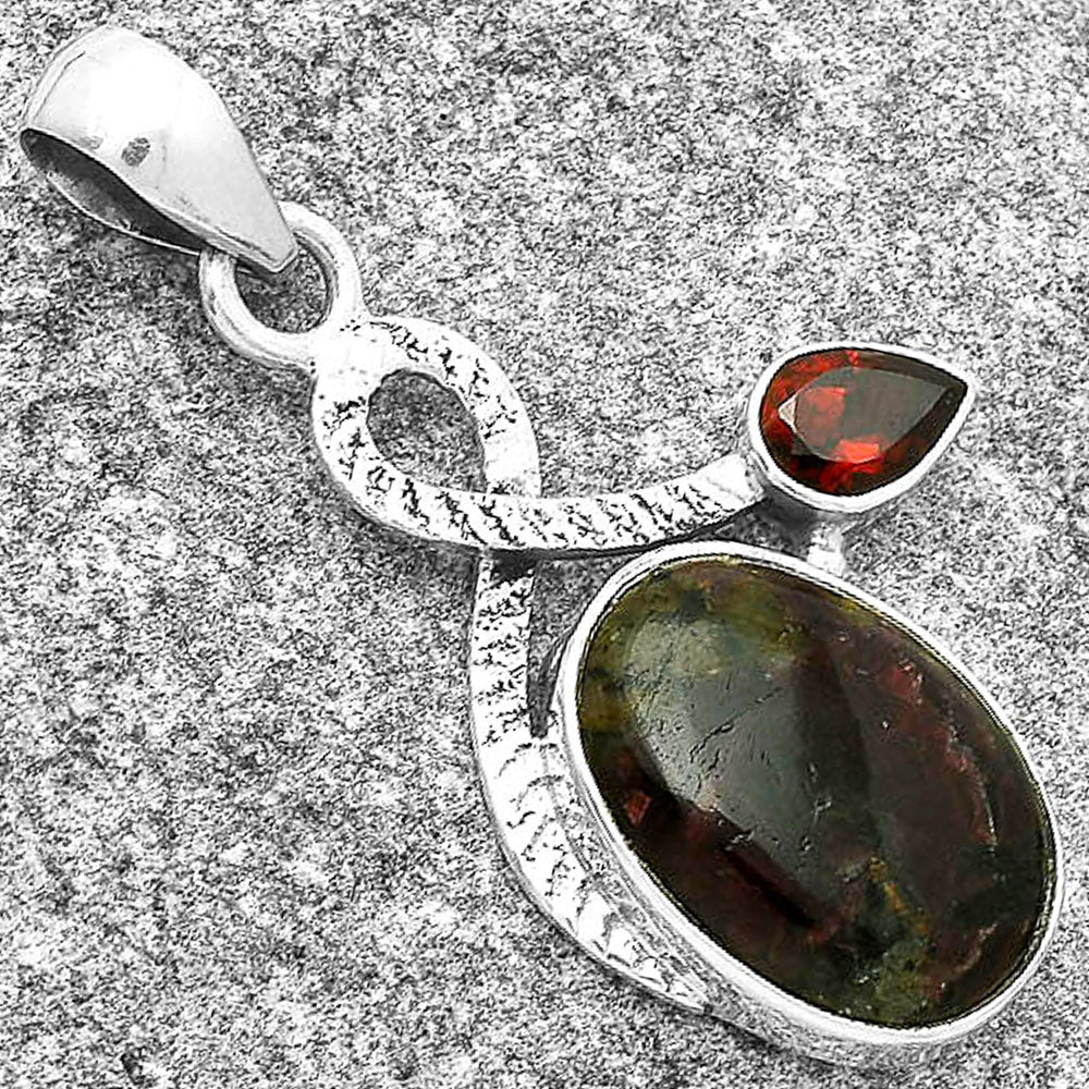 Natural Russian Eudialyte & Garnet Pendant P-1111 SDP127417