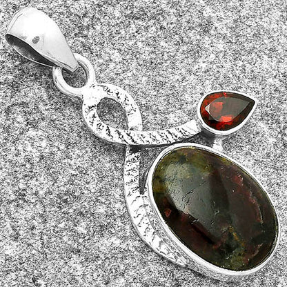 Natural Russian Eudialyte & Garnet Pendant P-1111 SDP127417