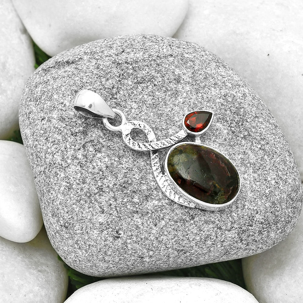 Natural Russian Eudialyte & Garnet Pendant P-1111 SDP127417
