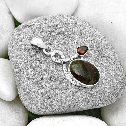 Natural Russian Eudialyte & Garnet Pendant P-1111 SDP127417