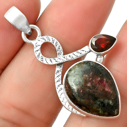 Natural Russian Eudialyte & Garnet Pendant P-1111 SDP127428