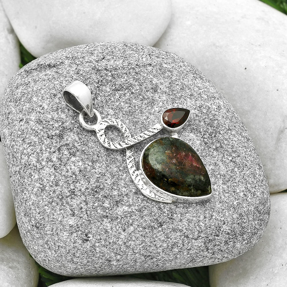 Natural Russian Eudialyte & Garnet Pendant P-1111 SDP127428