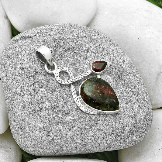 Natural Russian Eudialyte & Garnet Pendant P-1111 SDP127428