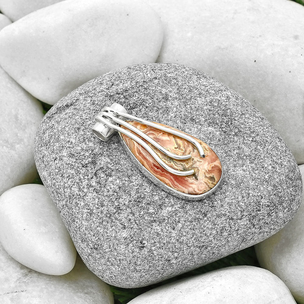 Natural Rhodochrosite Argentina Pendant P-1675 SDP127479