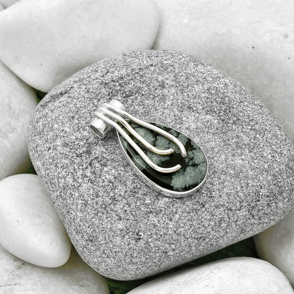Natural Snow Flake Obsidian Pendant P-1675 SDP127483