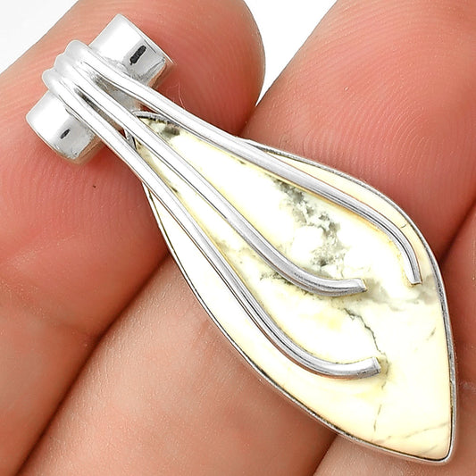 Natural White Howlite Pendant P-1675 SDP127492