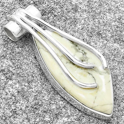 Natural White Howlite Pendant P-1675 SDP127492