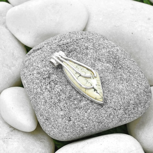 Natural White Howlite Pendant P-1675 SDP127493