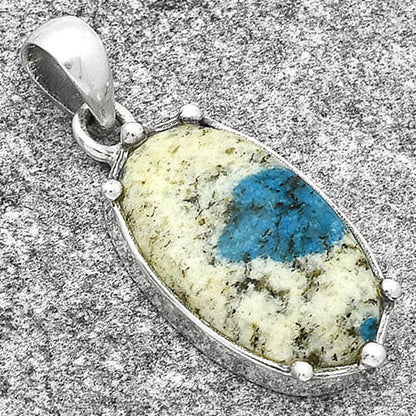 Natural K2 Blue - Azurite In Quartz Pendant P-1349 SDP127509