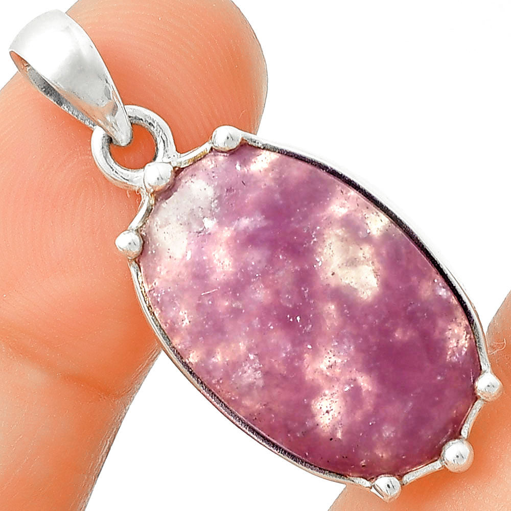 Natural Purple Lepidolite Pendant P-1349 SDP127519