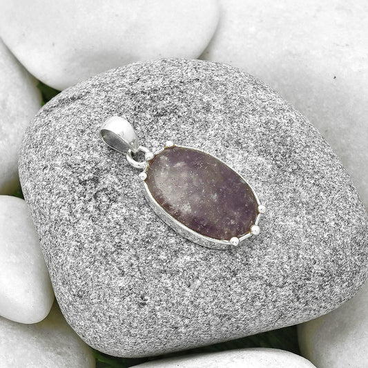 Natural Purple Lepidolite Pendant P-1349 SDP127519