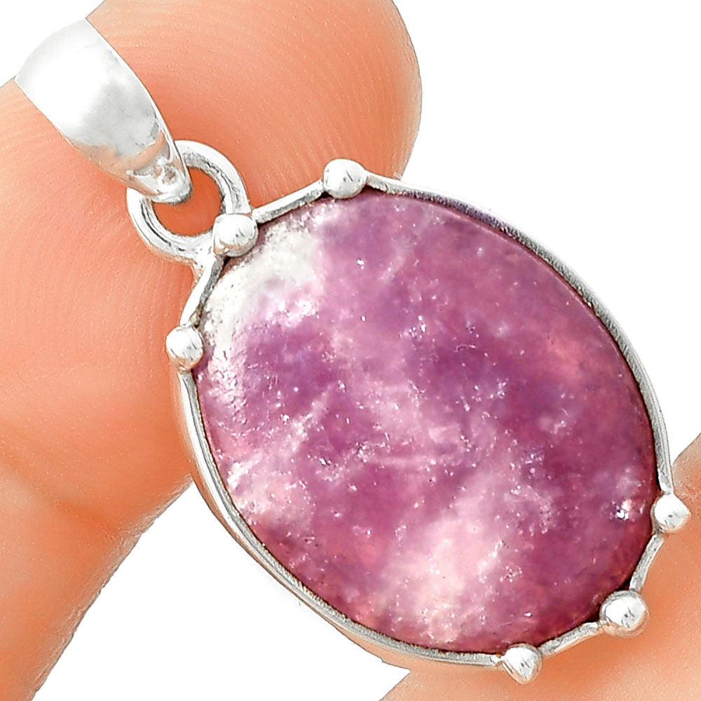 Natural Purple Lepidolite Pendant P-1349 SDP127521