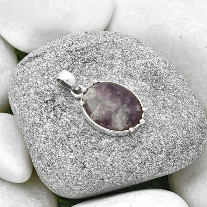 Natural Purple Lepidolite Pendant P-1349 SDP127521