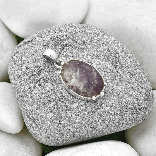 Natural Purple Lepidolite Pendant P-1349 SDP127526