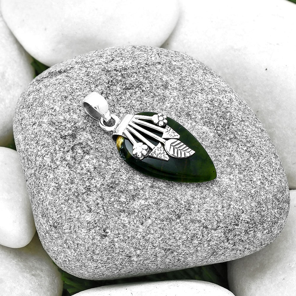 Natural Chrome Chalcedony Pendant P-1647 SDP127578