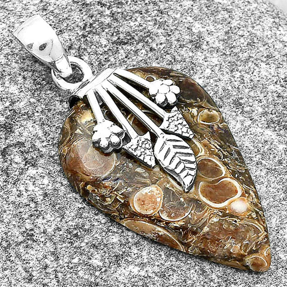 Natural Turtella Jasper - USA Pendant P-1647 SDP127579