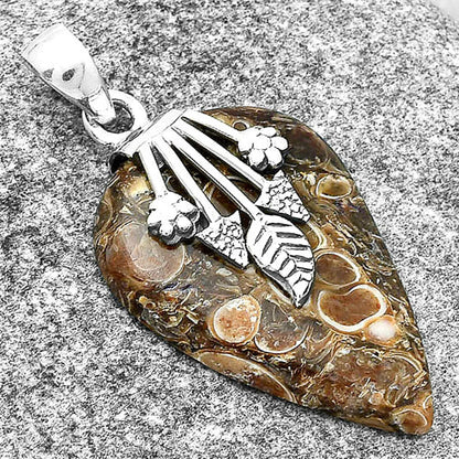 Natural Turtella Jasper - USA Pendant P-1647 SDP127579
