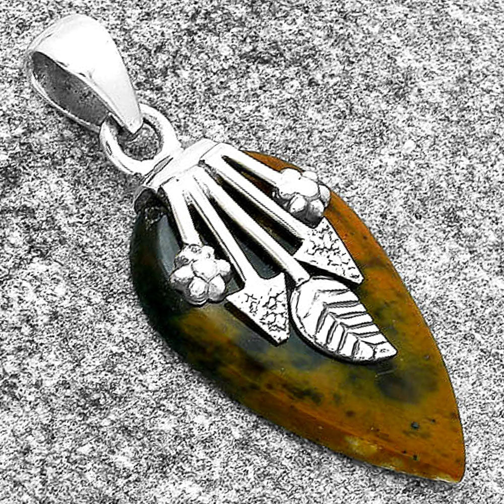Natural Chrome Chalcedony Pendant P-1647 SDP127590