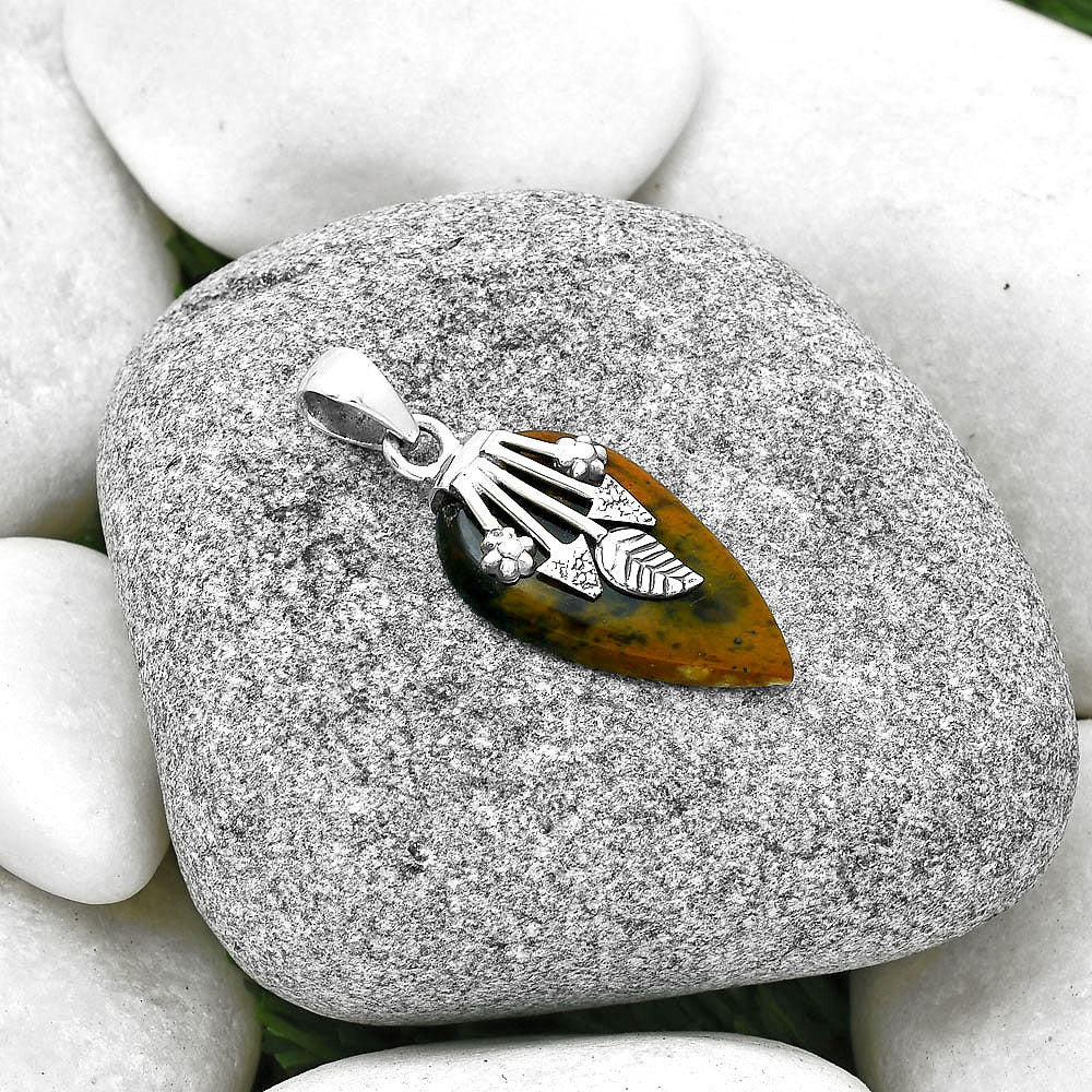 Natural Chrome Chalcedony Pendant P-1647 SDP127590