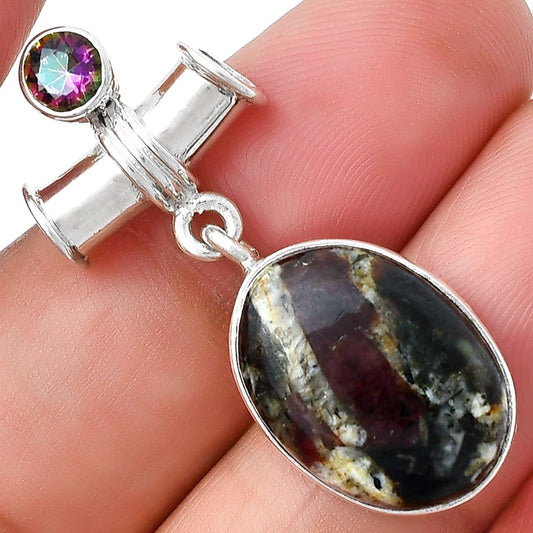 Russian Eudialyte & Mystic Topaz Pendant P-1337 SDP127599