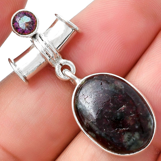 Russian Eudialyte & Mystic Topaz Pendant P-1337 SDP127605