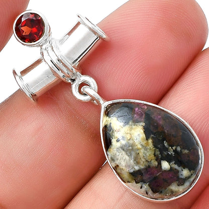 Natural Russian Eudialyte & Garnet Pendant P-1337 SDP127606