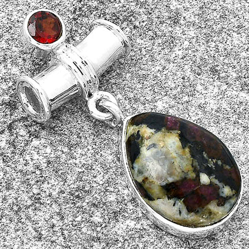 Natural Russian Eudialyte & Garnet Pendant P-1337 SDP127606