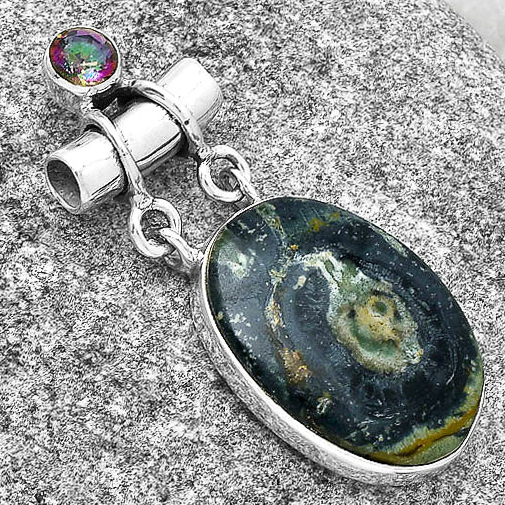 Star Galaxy Jasper & Mystic Topaz Pendant P-1276 SDP127636