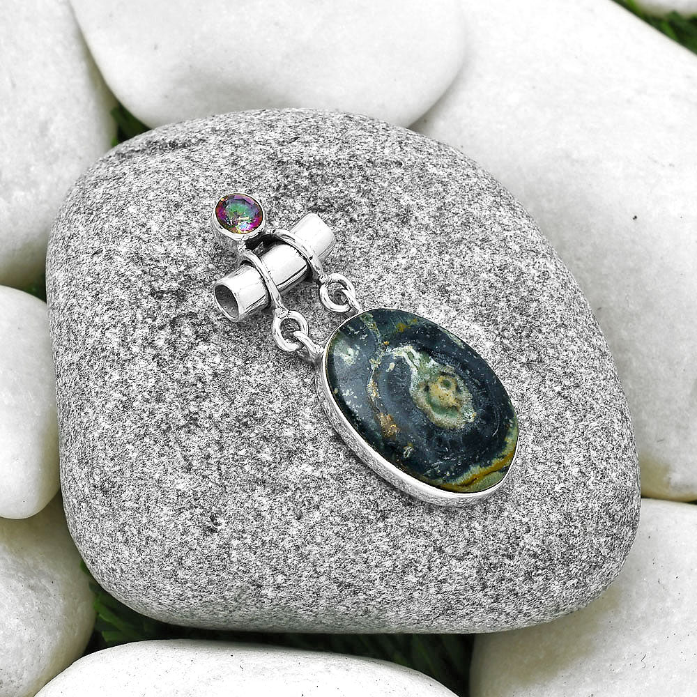 Star Galaxy Jasper & Mystic Topaz Pendant P-1276 SDP127636