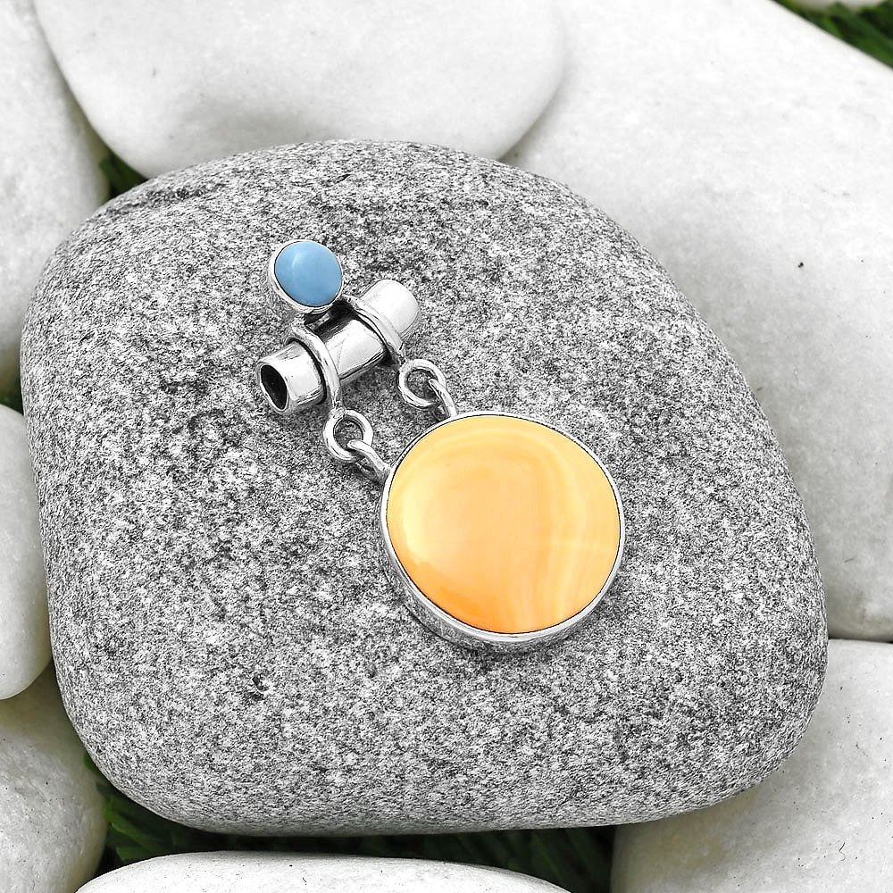 Natural Spiny Oyster Shell & Owyhee Opal Pendant P-1276 SDP127637
