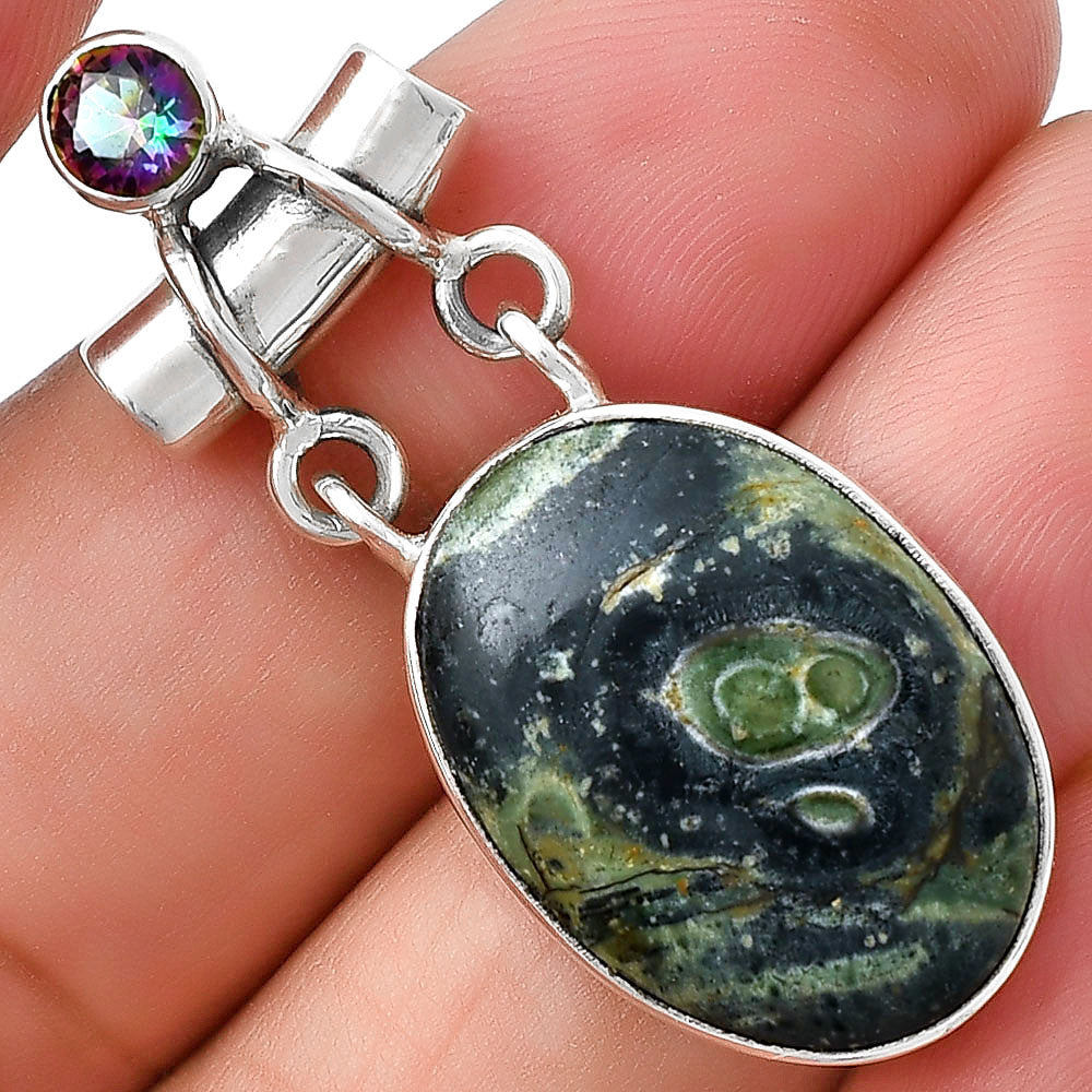 Star Galaxy Jasper & Mystic Topaz Pendant P-1276 SDP127650