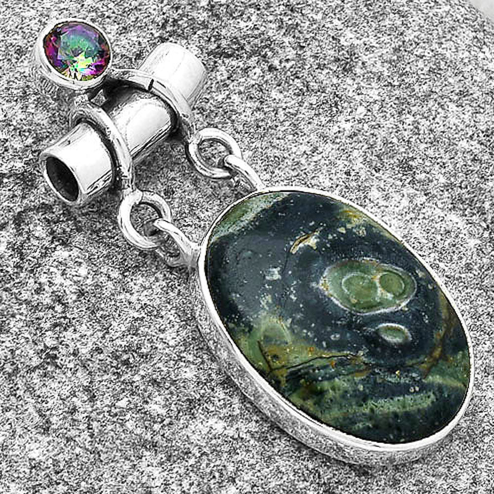 Star Galaxy Jasper & Mystic Topaz Pendant P-1276 SDP127650