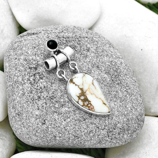 Natural Wild Horse Jasper & Black Onyx Pendant P-1276 SDP127657