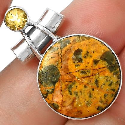 Moroccan Yellow Jacket Jasper & Citrine Pendant P-1159 SDP127817