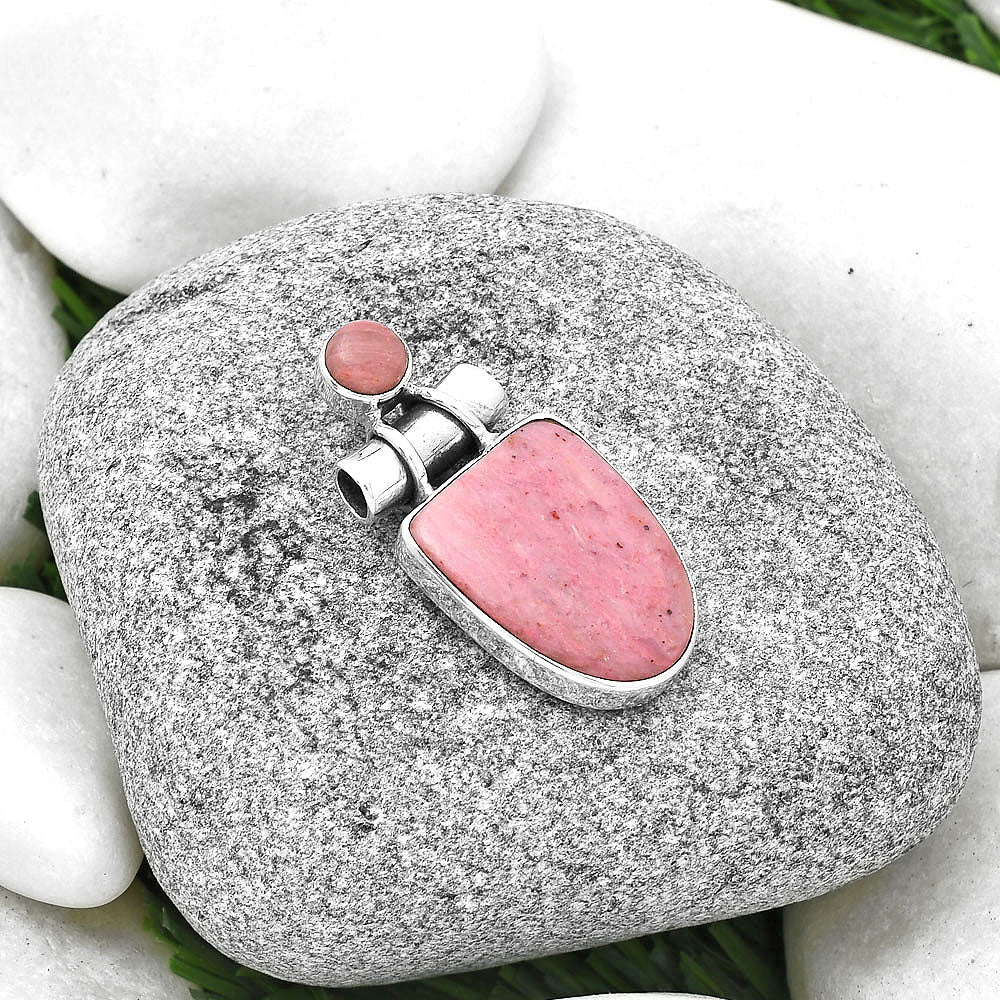 Natural Pink Tulip Quartz Pendant P-1159 SDP127826