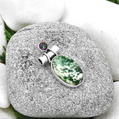 Natural Dioptase & Mystic Topaz Pendant P-1159 SDP127830