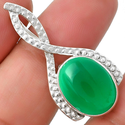 Natural Green Onyx Pendant P-1549 SDP127846