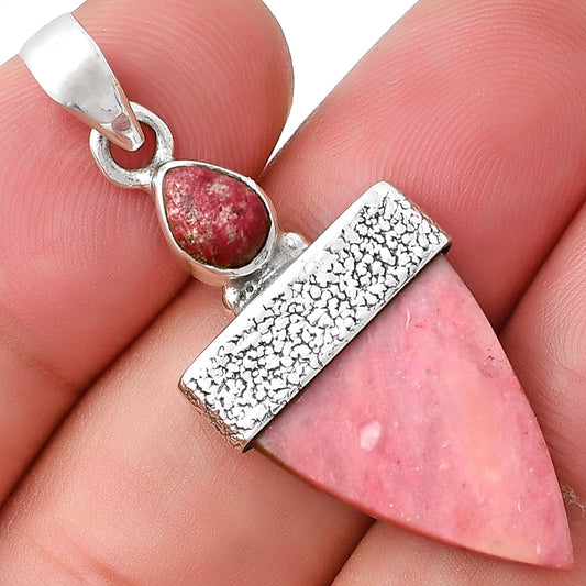 Pink Tulip Quartz & Pink Thulite Pendant P-1656 SDP127850